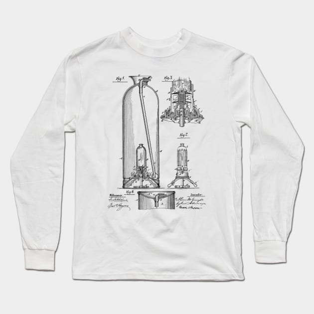 Fire Extinguisher Vintage Patent Hand Drawing Long Sleeve T-Shirt by TheYoungDesigns